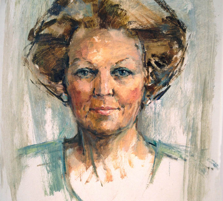 Staatsieportret H.M. Koningin Beatrix door portretschilder Annelies Hoek
