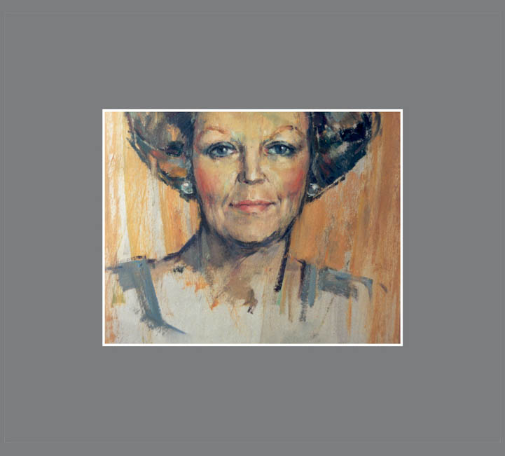 Voorstudies Annelies-Hoek voor officieel staatsieportret H.M. Koningin Beatrix